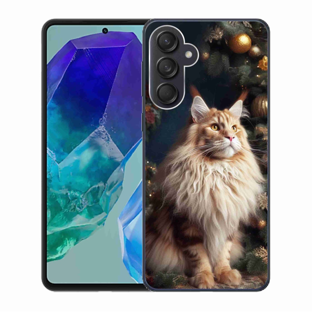 Gelový kryt mmCase na Samsung Galaxy M55 5G - kočka u stromku