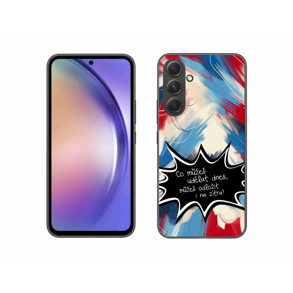 Gelový kryt mmCase na Samsung Galaxy A54 5G - vtipný text 9 černé pozadí