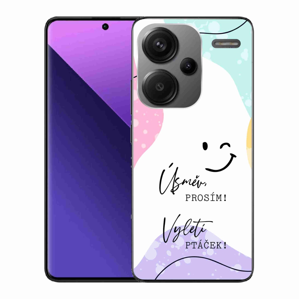 Gelový kryt mmCase na Xiaomi Redmi Note 13 Pro+ 5G - vtipný text 4 bílé pozadí