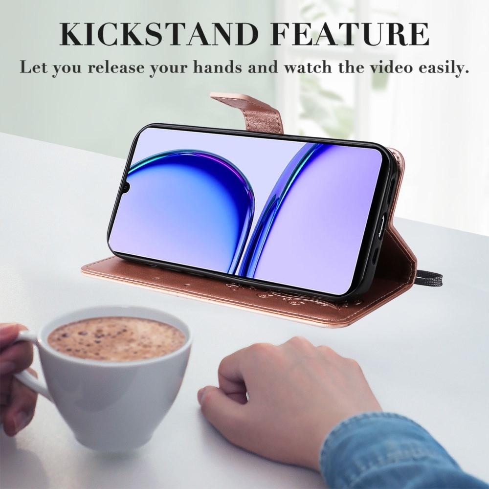 Big Butterfly knížkové pouzdro na Realme C51/C53 - růžovozlaté
