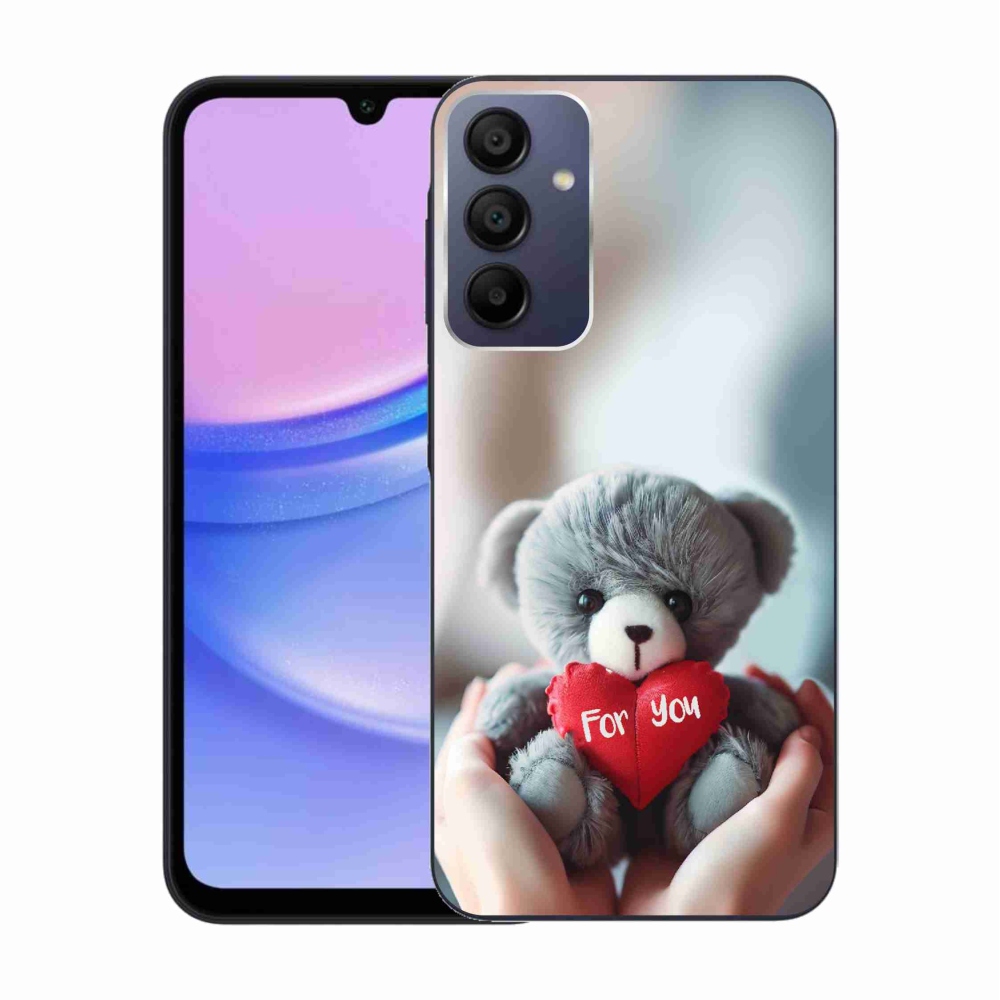 Gelový kryt mmCase na Samsung Galaxy A15 4G/5G - medvídek pro zamilované