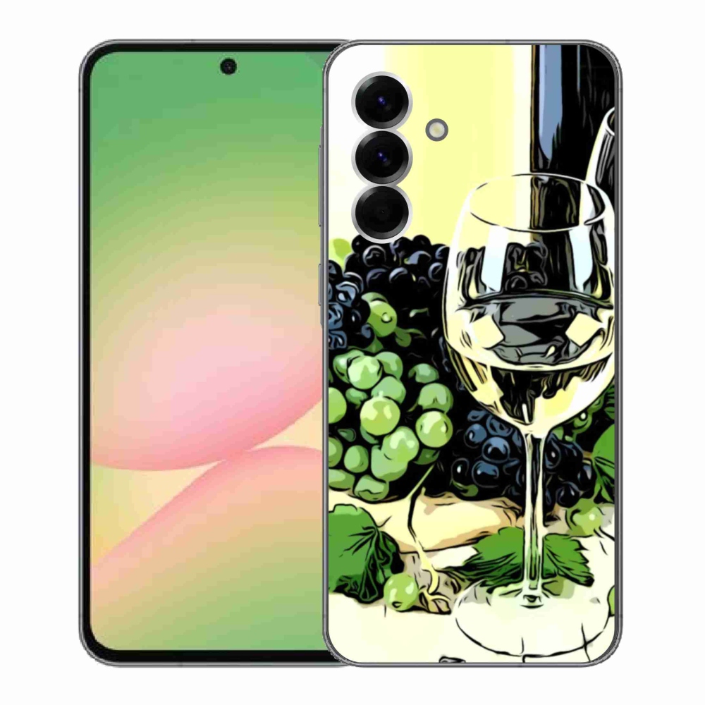 Gelový kryt mmCase na Samsung Galaxy A56 5G - sklenka vína