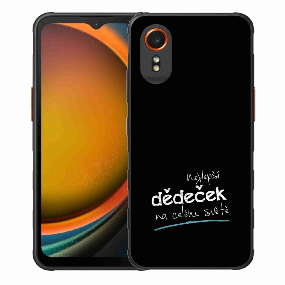 Gelový kryt mmCase na Samsung Galaxy Xcover 7 - nejlepší dědeček 3 černé pozadí