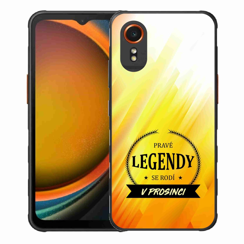 Gelový kryt mmCase na Samsung Galaxy Xcover 7 - legendy v prosinci žluté pozadí