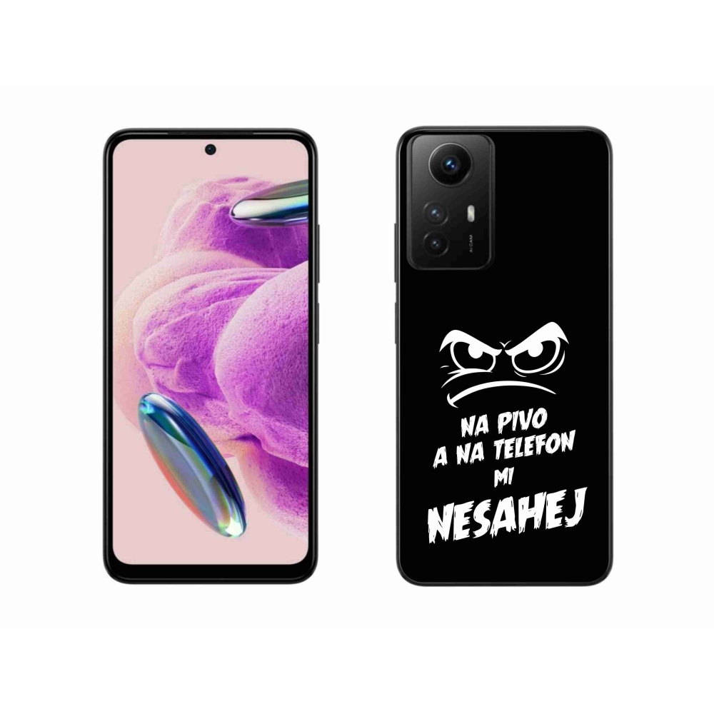 Gelový kryt mmCase na Xiaomi Redmi Note 12S - pivní motiv 2 černé pozadí