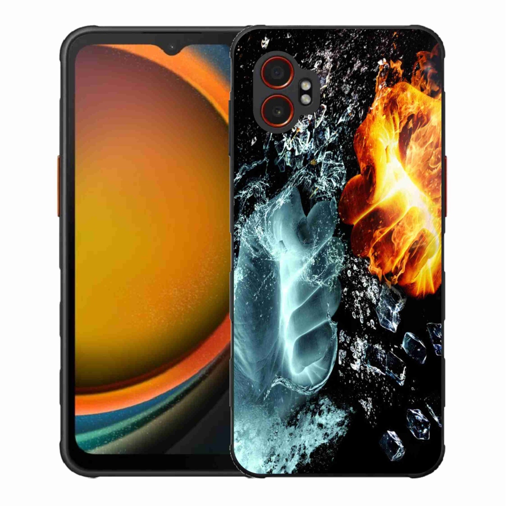 Gelový kryt mmCase na Samsung Galaxy Xcover 7 Pro - voda a oheň