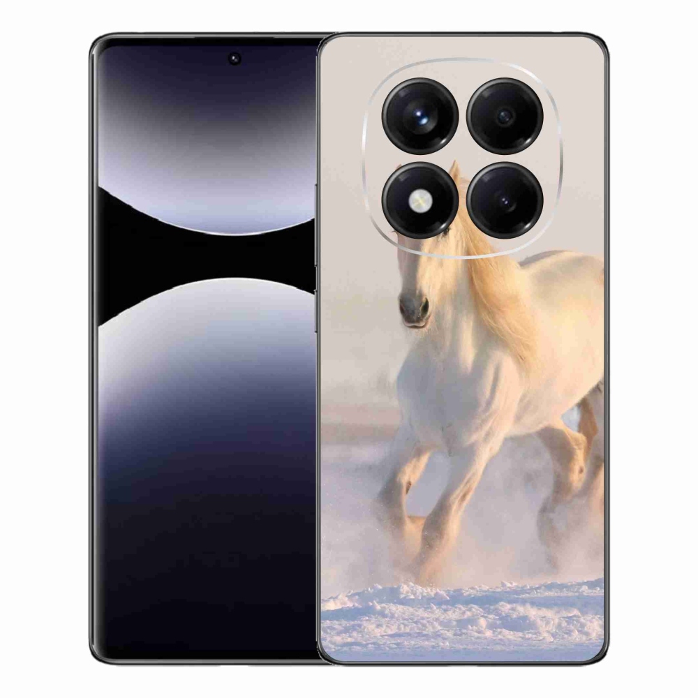 Gelový kryt mmCase na Xiaomi Redmi Note 14 Pro - kůň ve sněhu
