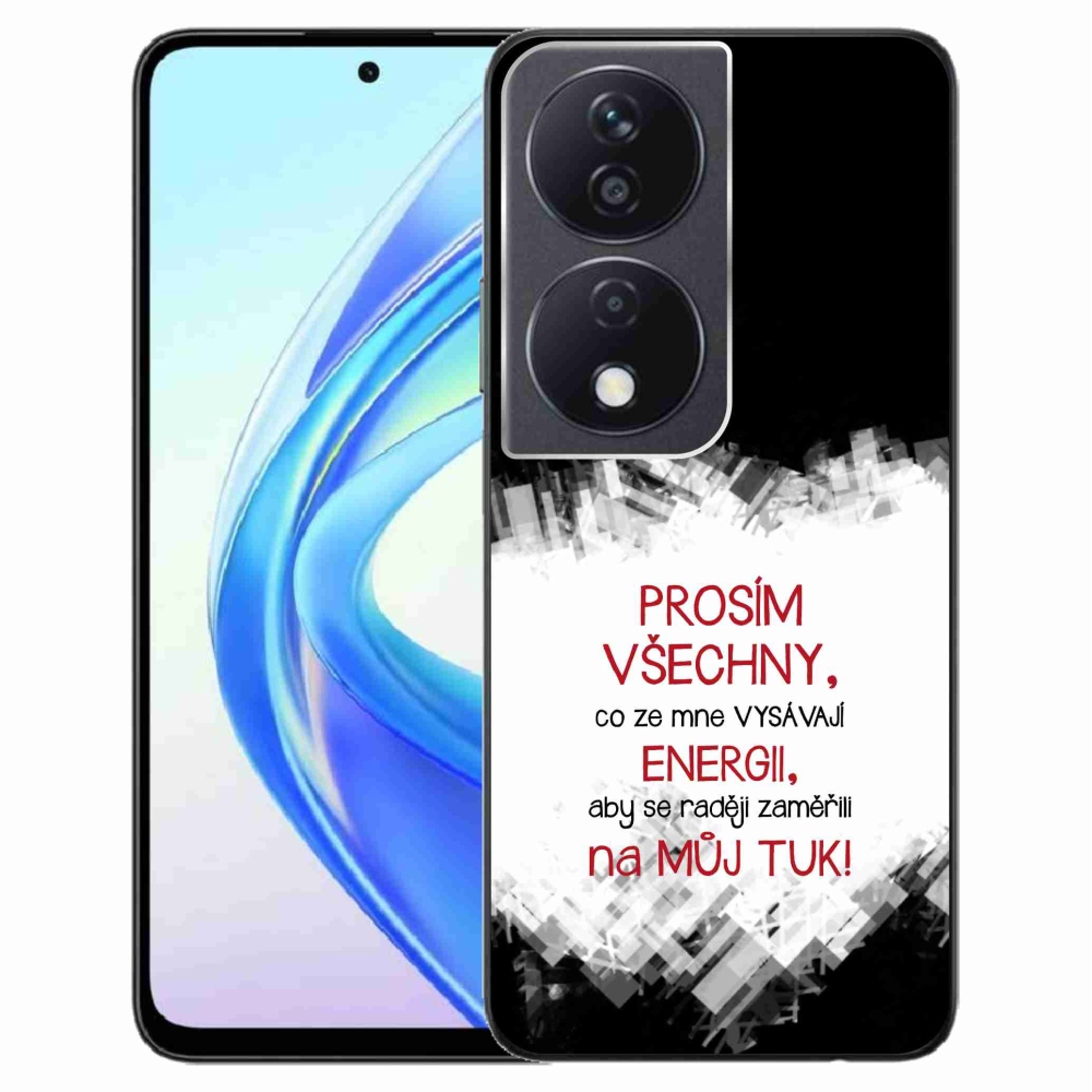 Gelový kryt mmCase na Honor X7b/Honor 90 Smart - vtipný text 1 červený