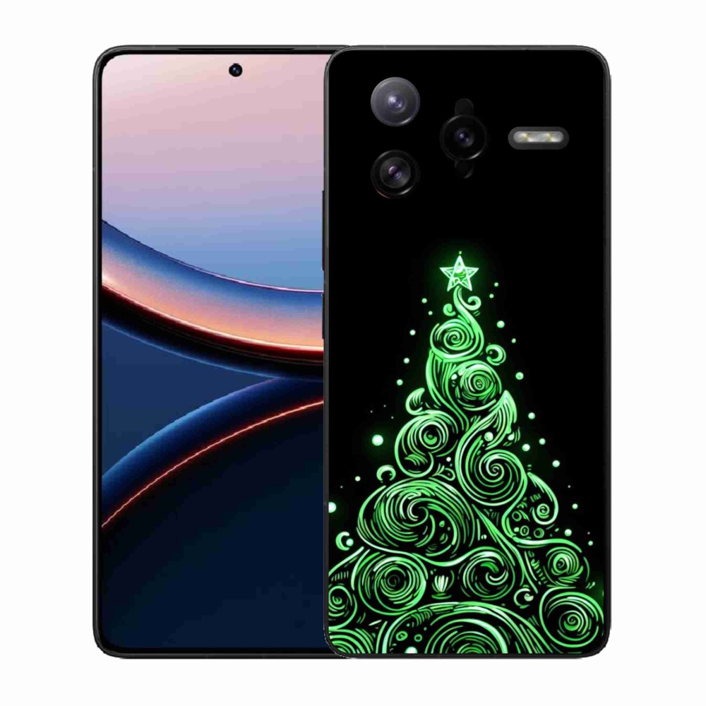 Gelový kryt mmCase na Xiaomi Poco F7 Ultra - neonový vánoční stromek 3