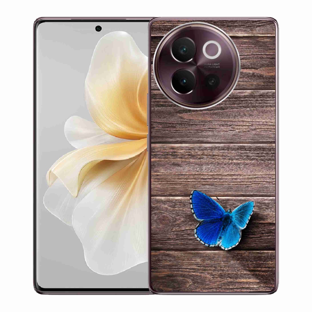 Gelový kryt mmCase na Vivo V40 Lite 5G - modrý motýl 1