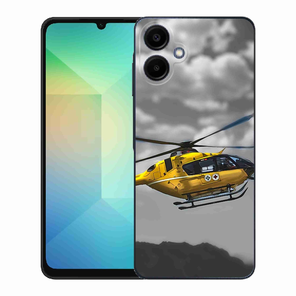Gelový kryt mmCase na Samsung Galaxy A06 4G - žlutá helikoptéra