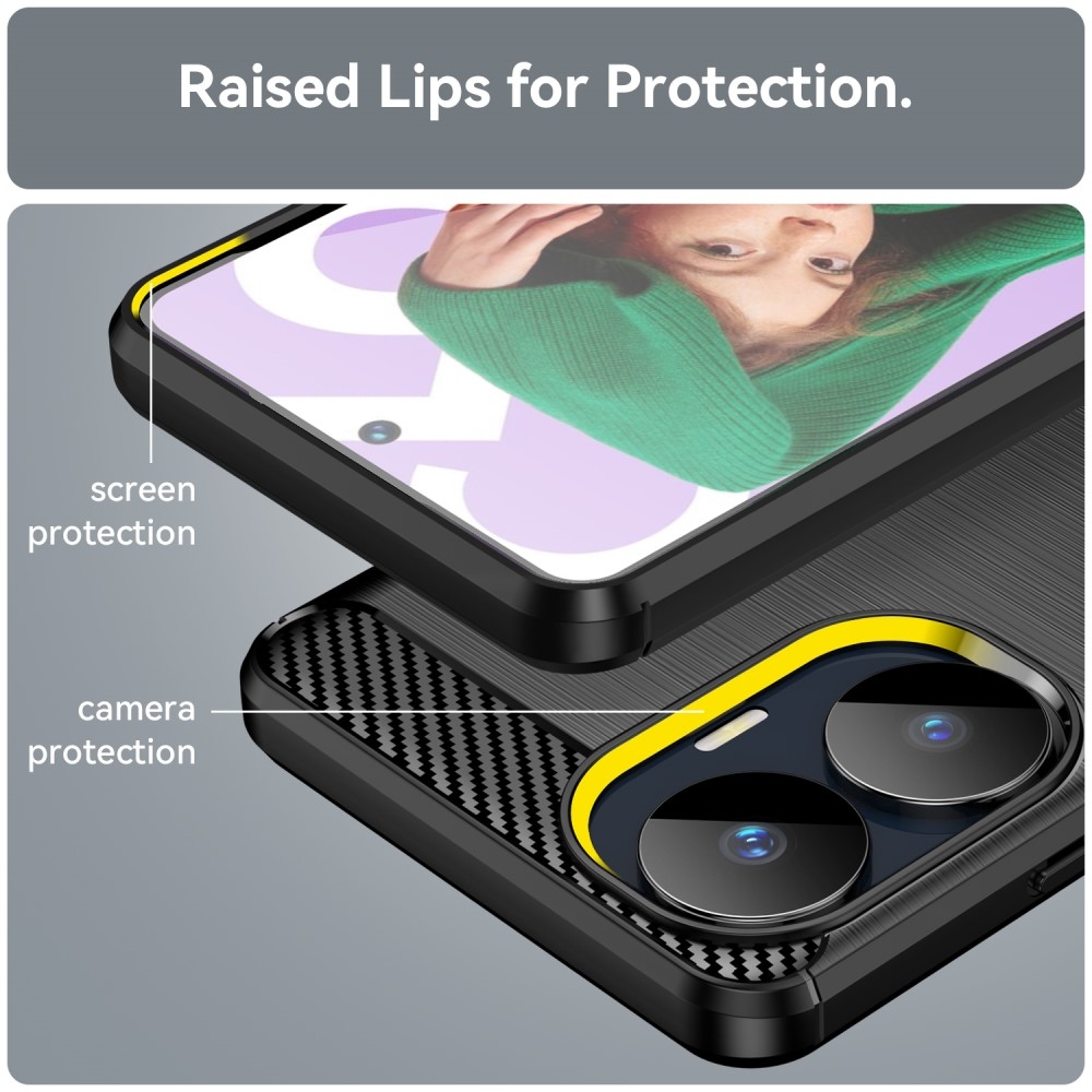 Carbon odolný gelový obal na Realme C55 - černý