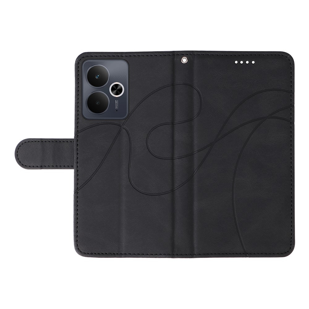 Curved knížkové pouzdro na Realme 14 5G/14T 5G - černé
