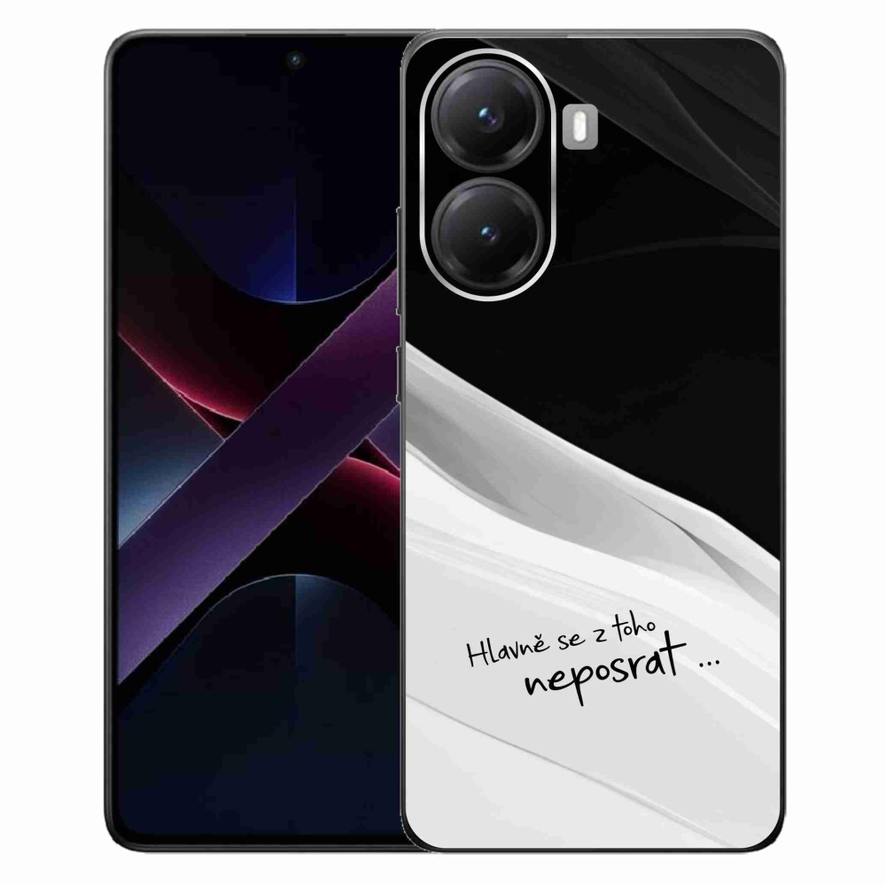 Gelový kryt mmCase na Xiaomi Poco X7 Pro 5G - vtipný text 13 bíločerné pozadí