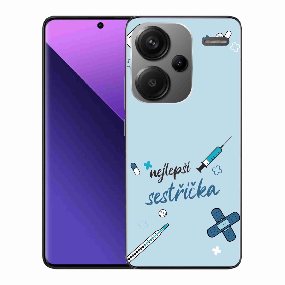 Gelový kryt mmCase na Xiaomi Redmi Note 13 Pro+ 5G - nejlepší sestřička modré pozadí