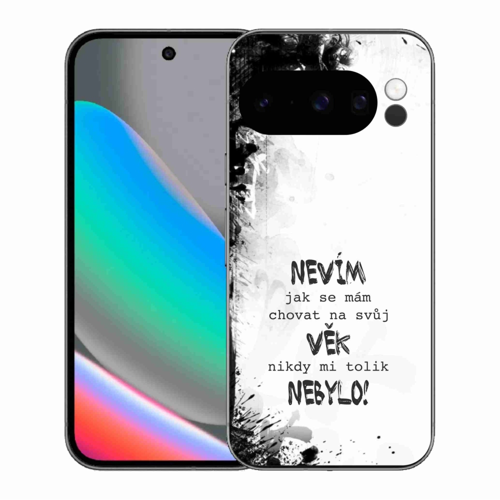 Gelový kryt mmCase na Google Pixel 10 Pro - vtipný text 14 bílé pozadí