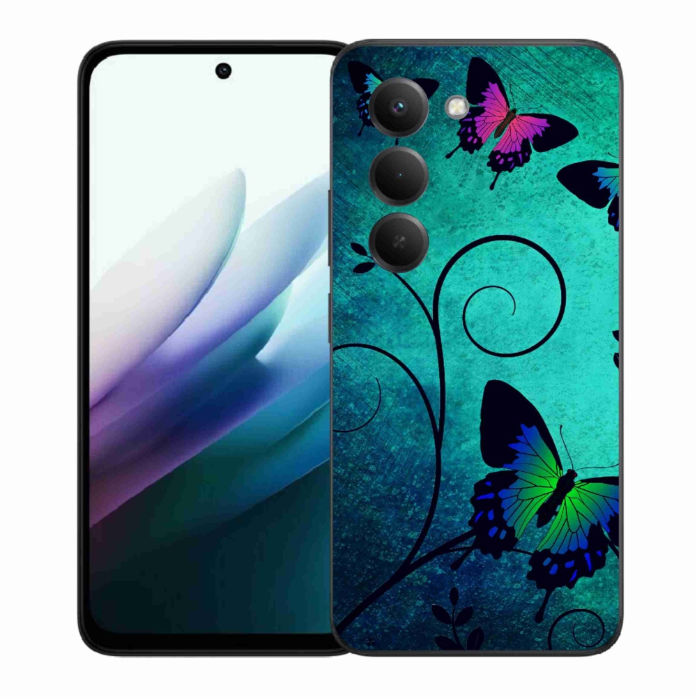 Gelový kryt mmCase na Xiaomi Redmi 15 4G/5G (171mm) - barevní motýli