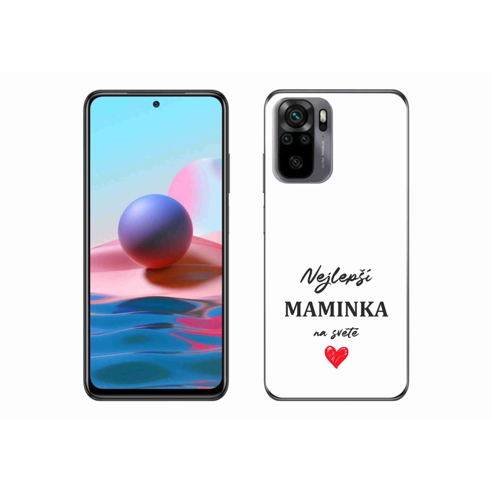 Gelový kryt mmCase na Xiaomi Redmi Note 10 4G - nejlepší maminka 1 bílé pozadí