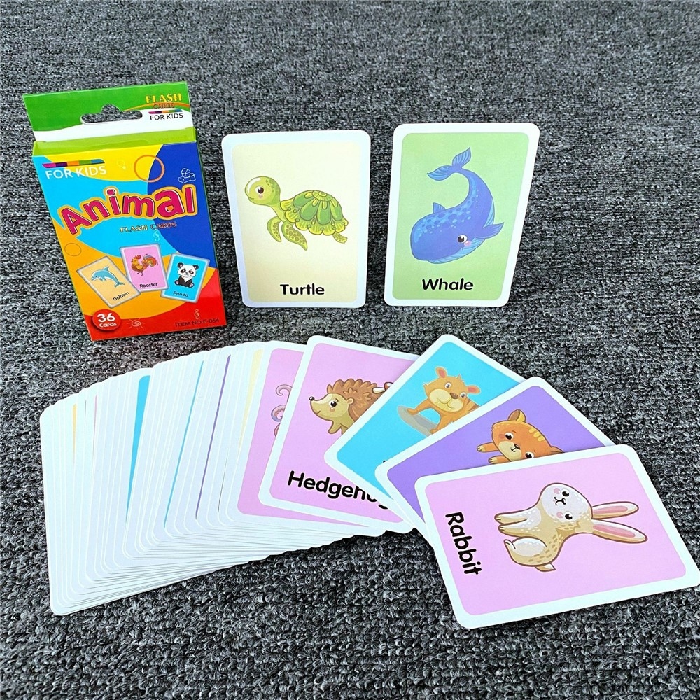 Anglické výukové kartičky (36 ks) se zvířátky