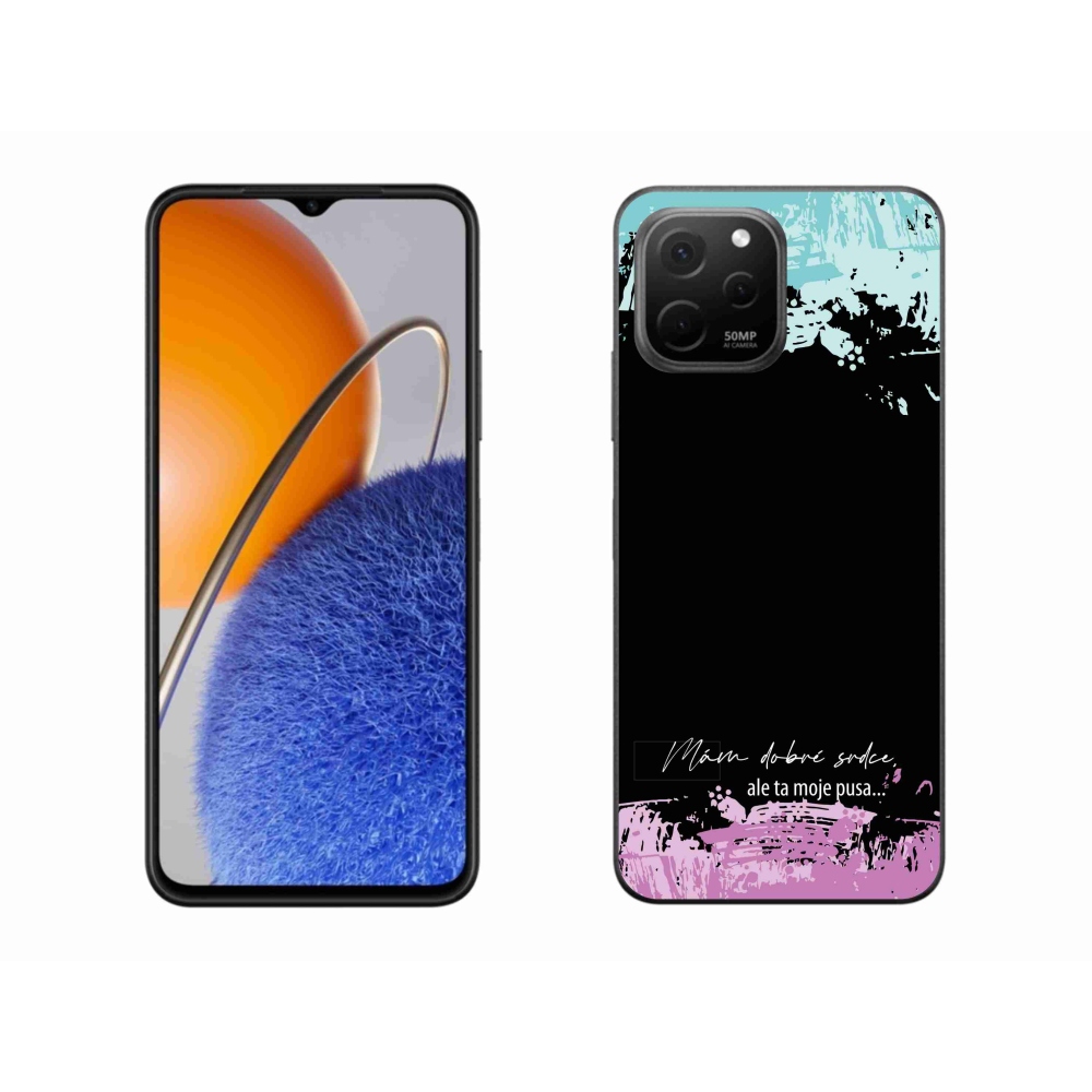 Gelový kryt mmCase na Huawei Nova Y61 - vtipný text 3 černé pozadí