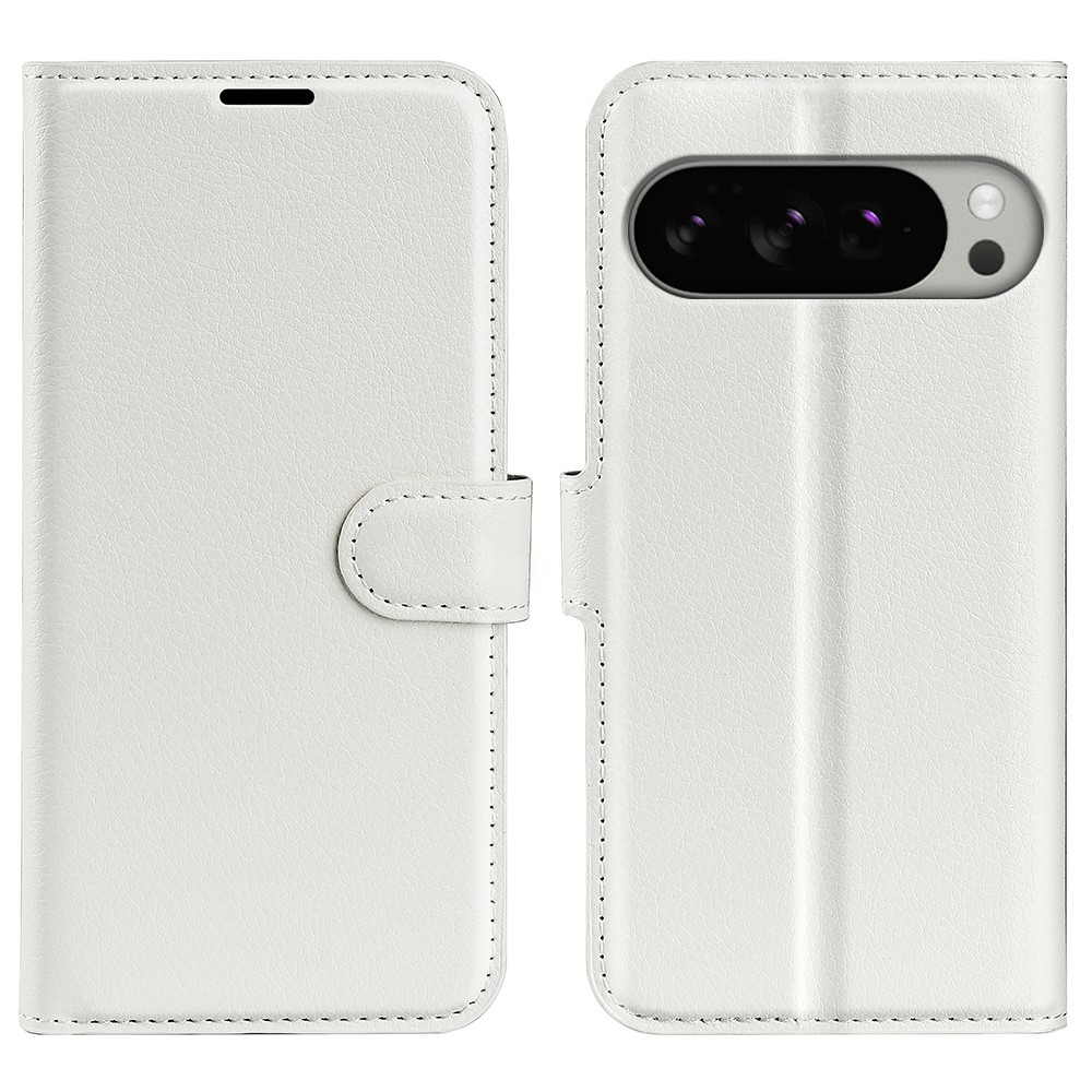 Litchi knížkové pouzdro na Google Pixel 10 Pro XL - bílé