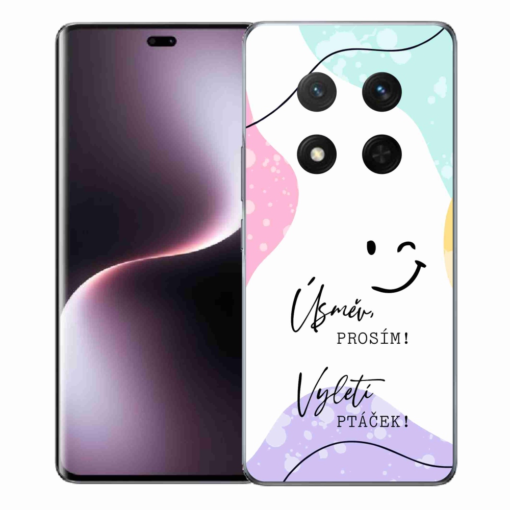 Gelový kryt mmCase na Honor Magic 7 Lite 5G - vtipný text 4 bílé pozadí