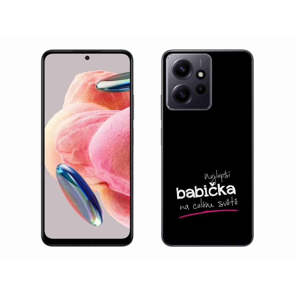 Gelový kryt mmCase na Xiaomi Redmi Note 12 4G - nejlepší babička 4 černé pozadí