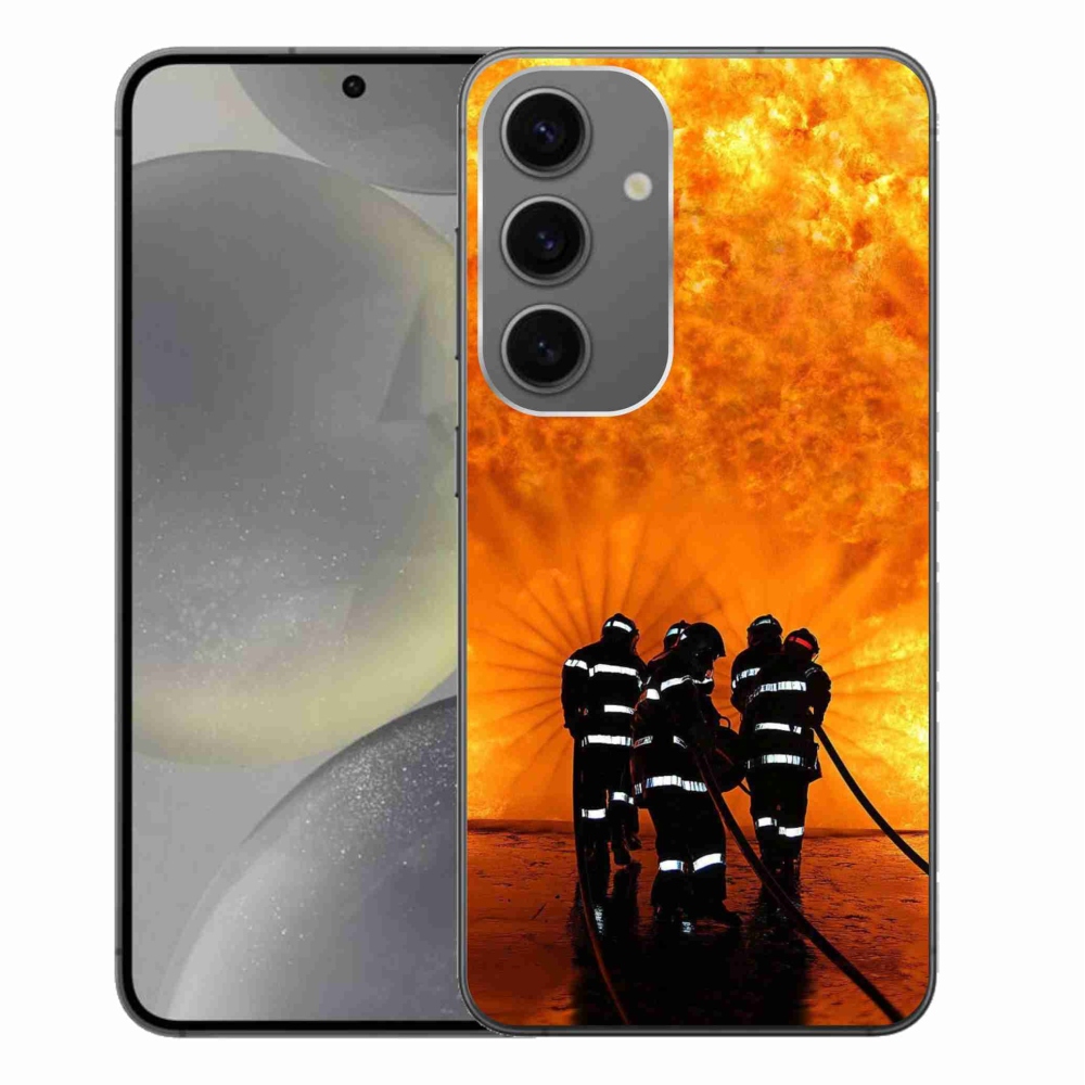 Gelový kryt mmCase na Samsung Galaxy S24+ - požár