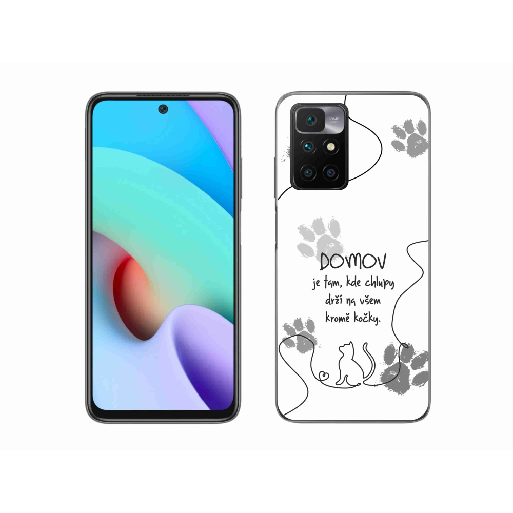 Gelový kryt mmCase na Xiaomi Redmi 10/Redmi 10 (2022) - kočičí motiv bílé pozadí