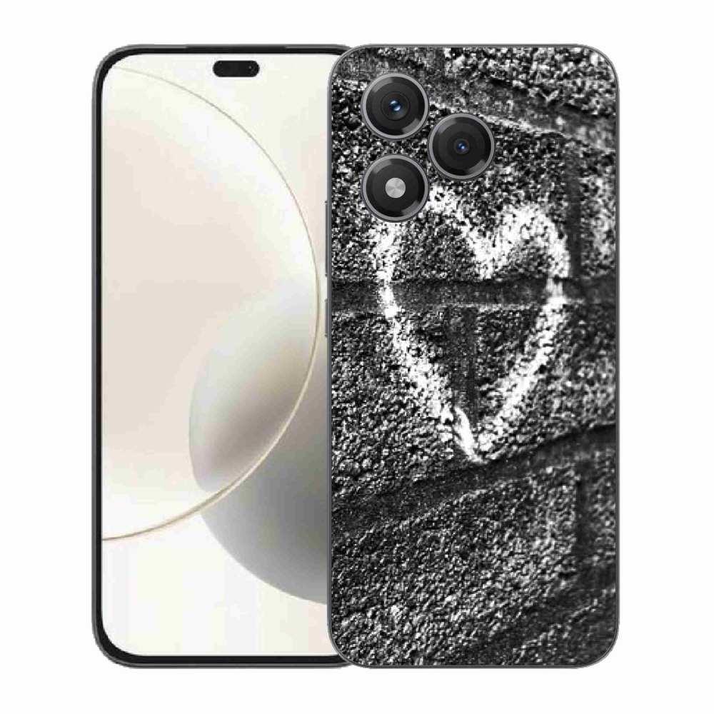 Gelový kryt mmCase na Honor 400 Lite - srdce na zdi