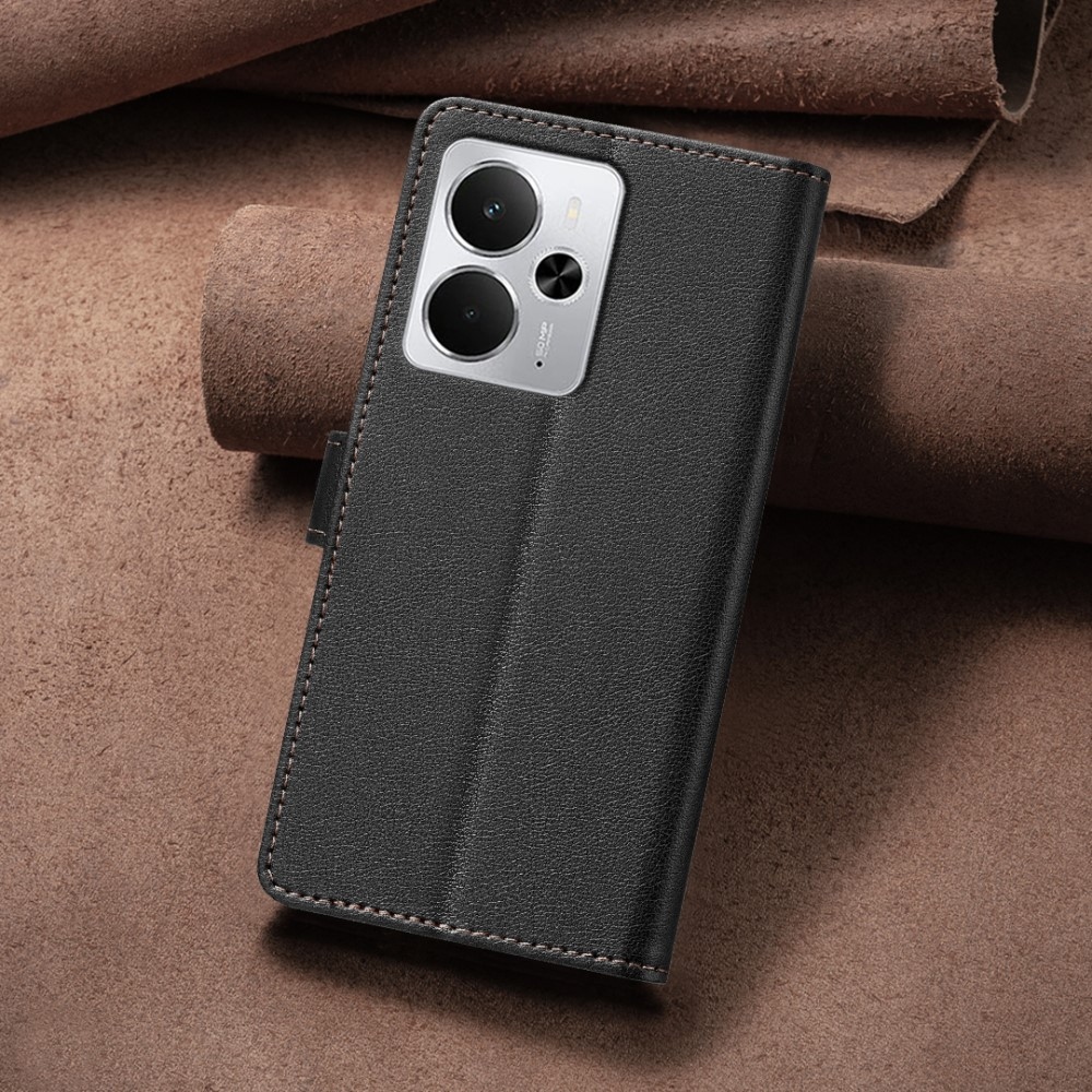 BINFEN knížkové pouzdro na Realme 14 5G - černé