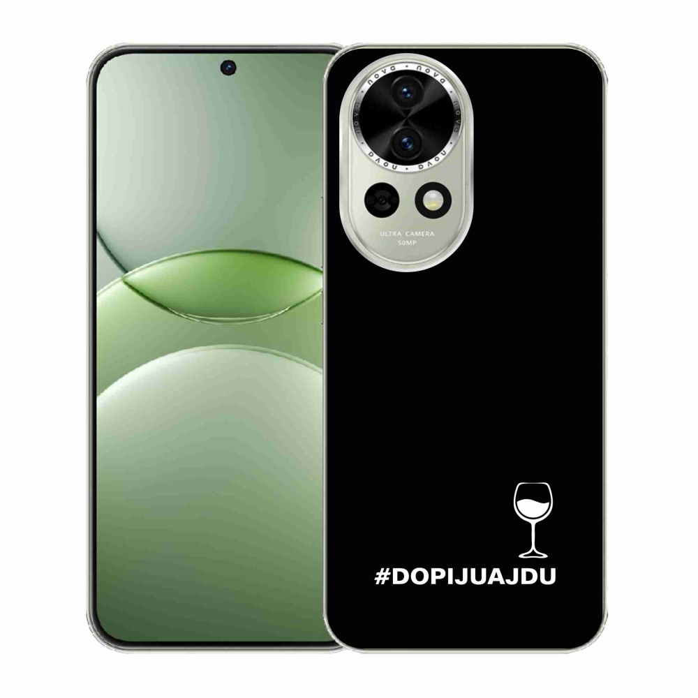 Gelový kryt mmCase na Huawei Nova 13 5G - vinný motiv černé pozadí