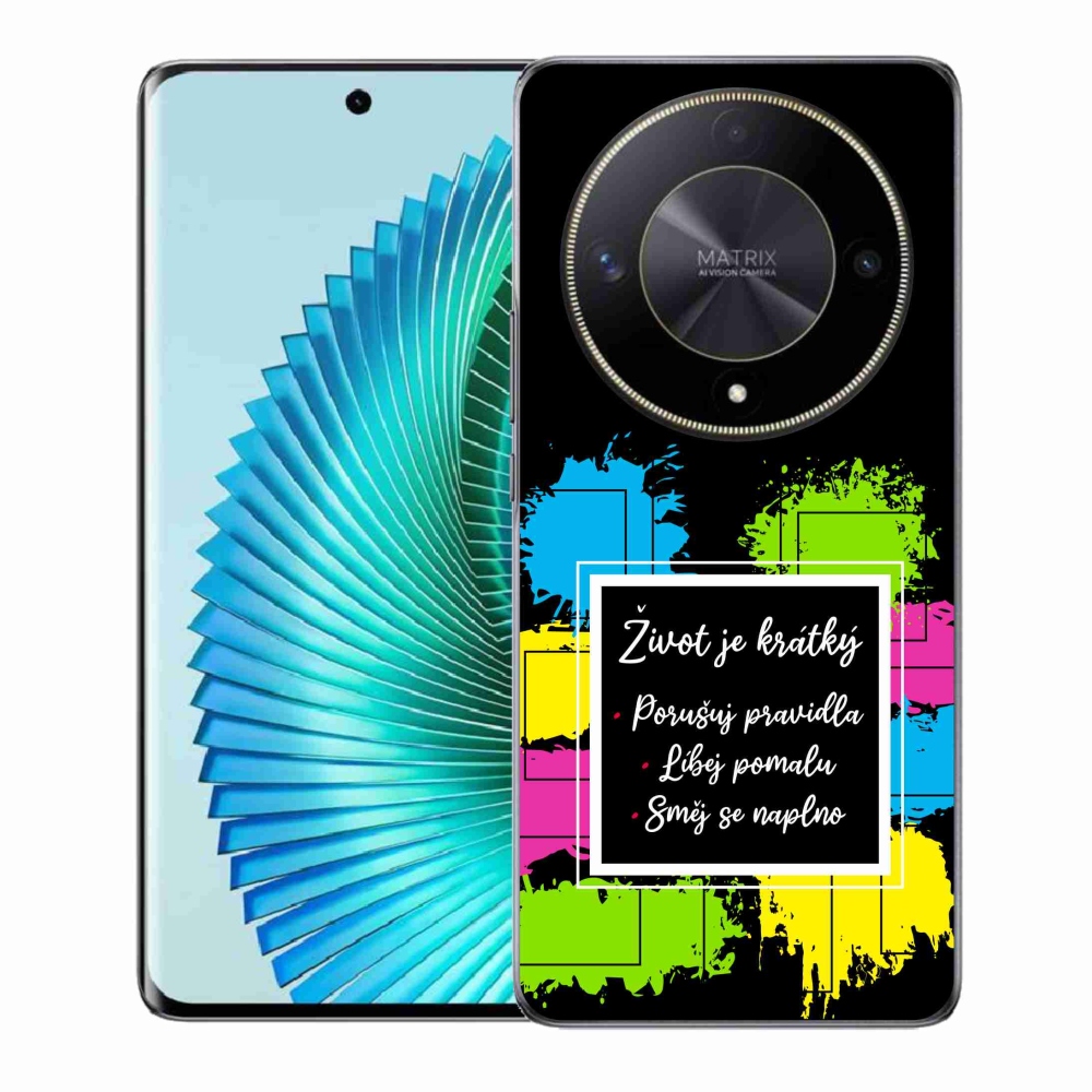 Gelový kryt mmCase na Honor Magic 6 Lite 5G - citát 5 černé pozadí