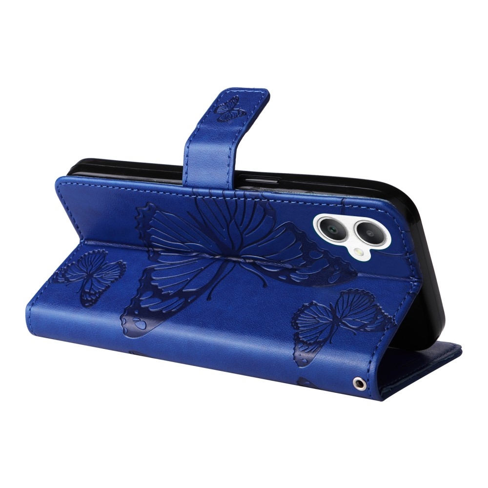 Big Butterfly knížkové pouzdro na Samsung Galaxy A06 4G - modré