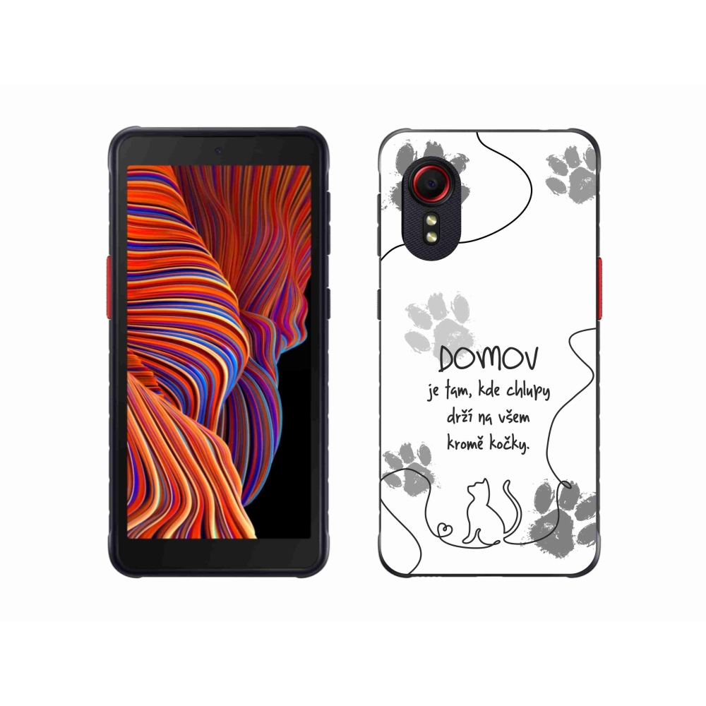 Gelový kryt mmCase na Samsung Galaxy Xcover 5 - kočičí motiv bílé pozadí
