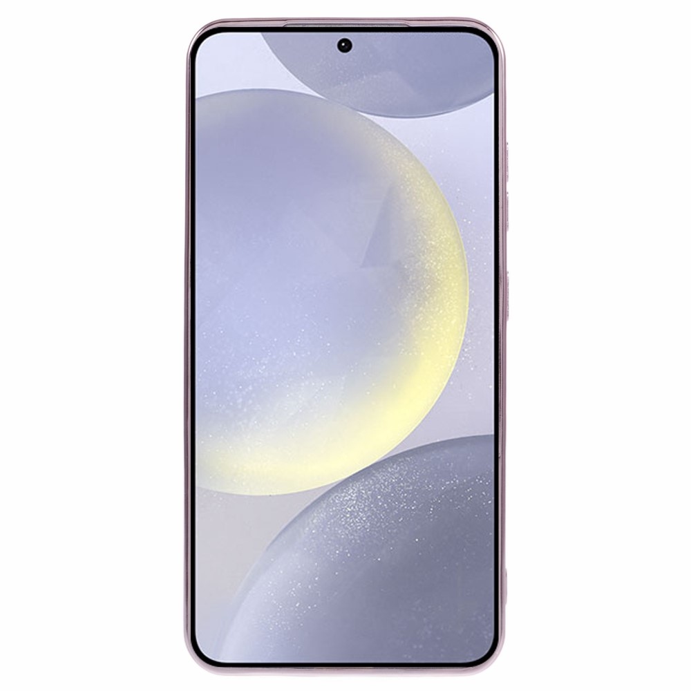 Clear obal s ochranou fotoaparátu a podporou MagSafe na Samsung Galaxy S25 - růžový