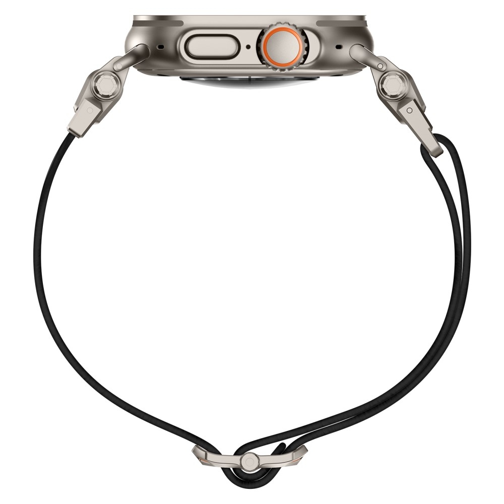 Titanium nylonový řemínek na Apple Watch Ultra/Ultra 2 49mm/SE/SE 2022/2023 44mm/10 46mm/9/8/7 45mm/6/5/4 44mm/3/2/1 42 mm - černý