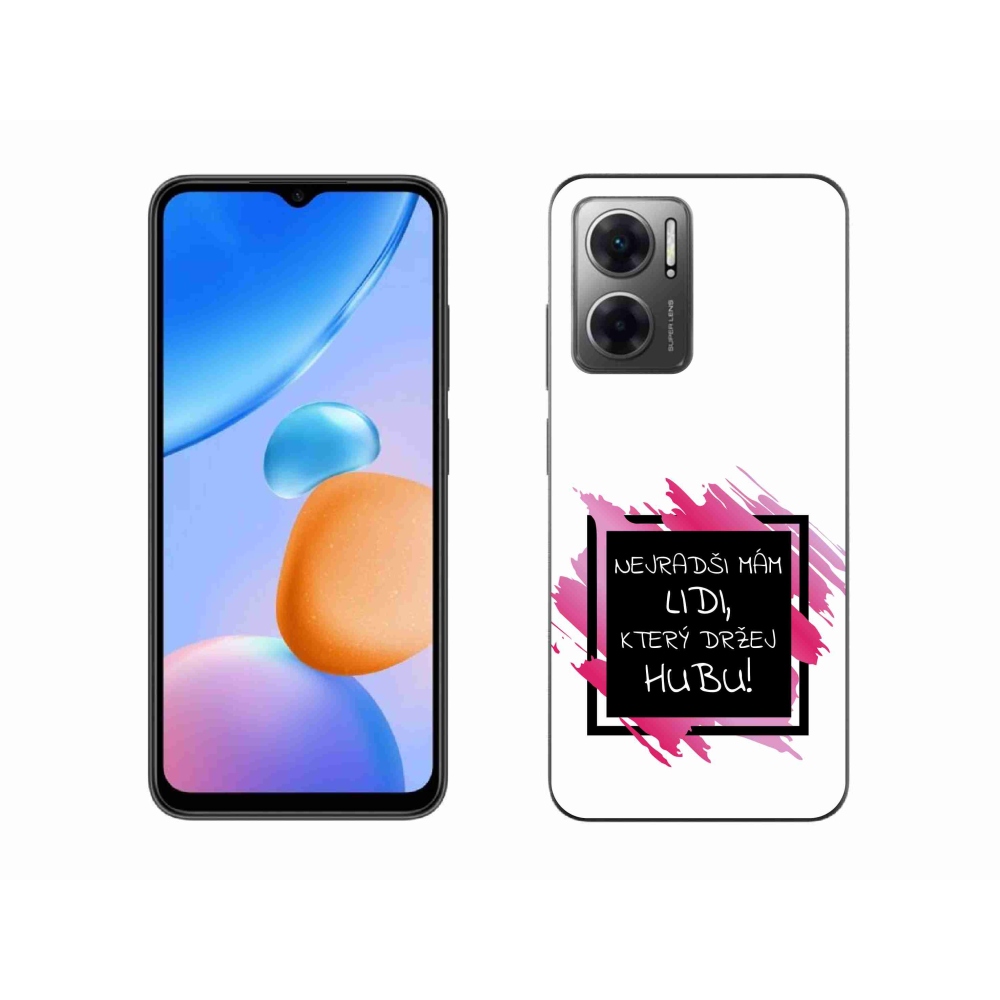 Gelový kryt mmCase na Xiaomi Redmi 10 5G - vtipný text 7 černobílé pozadí