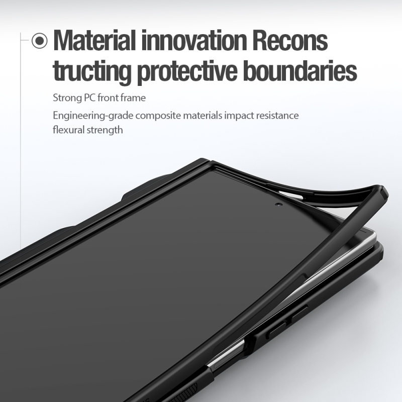 Nillkin Super Frosted FOLD Magnetic Pen Slot Zadní Kryt pro Samsung Galaxy Z Fold 8 Ultra Transparent Black