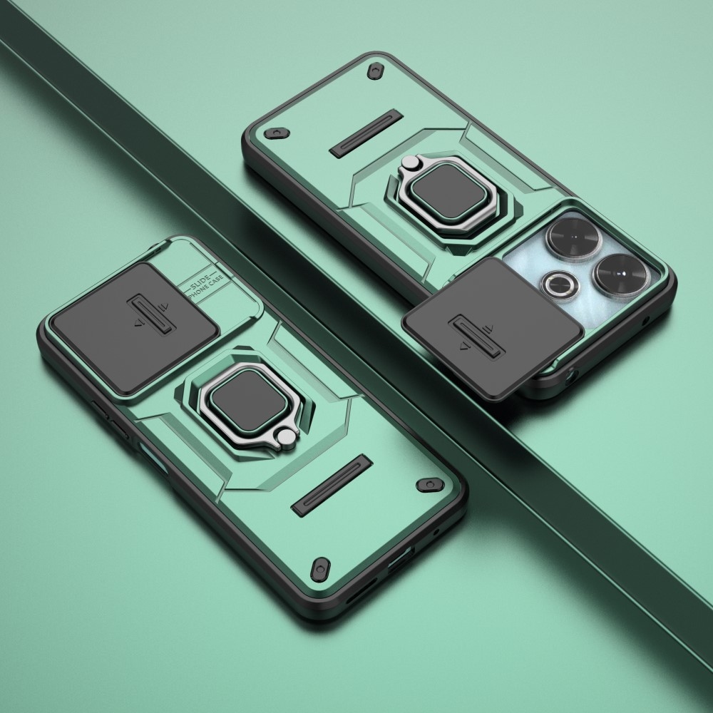 Lens odolný hybridní kryt na Xiaomi Redmi 13 4G/Poco M6 4G - zelený