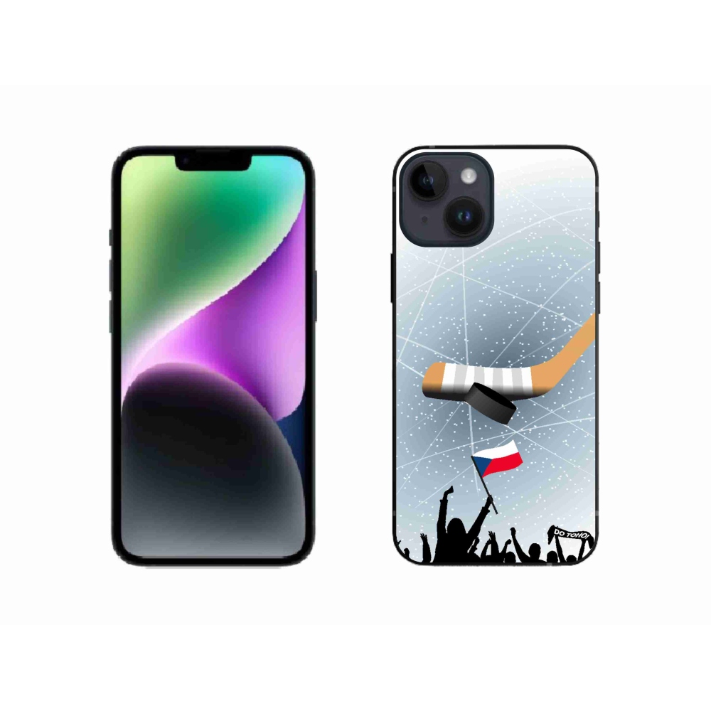 Gelový kryt mmCase na iPhone 14 - fanoušci hokeje