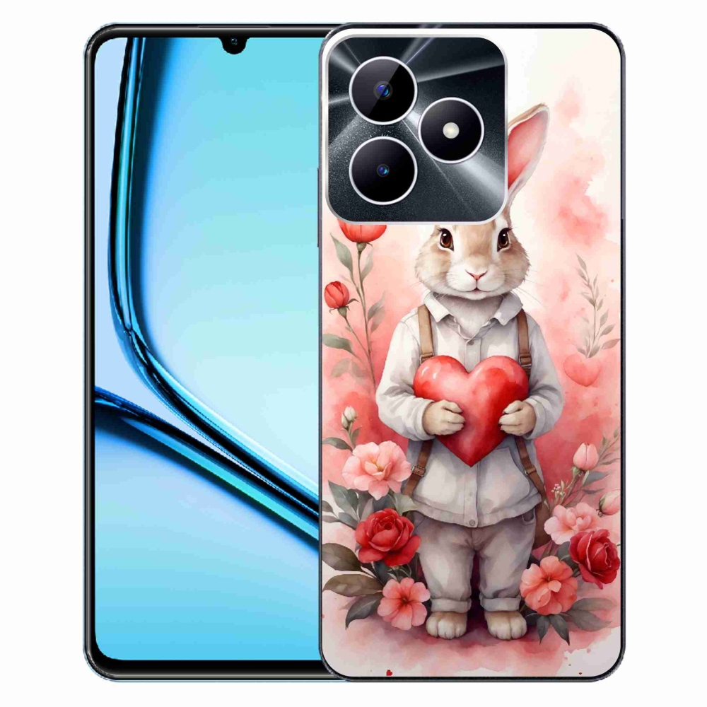 Gelový kryt mmCase na Realme Note 50 - zajíc se srdíčkem