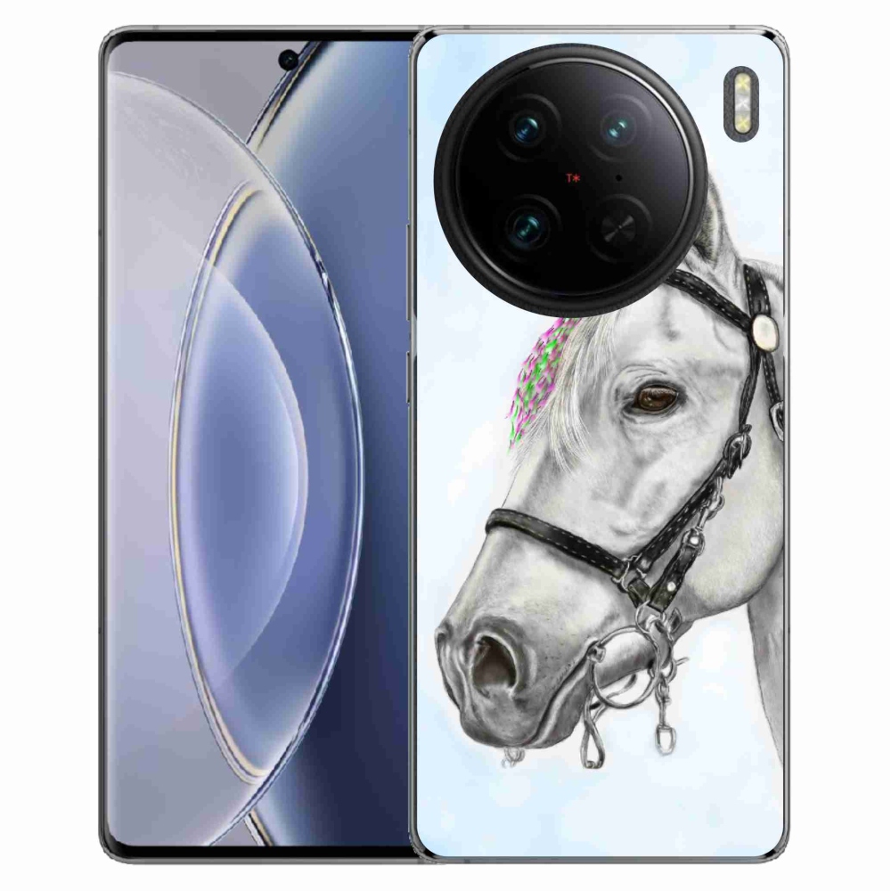 Gelový kryt mmCase na Vivo X90 Pro - bílý kůň 1