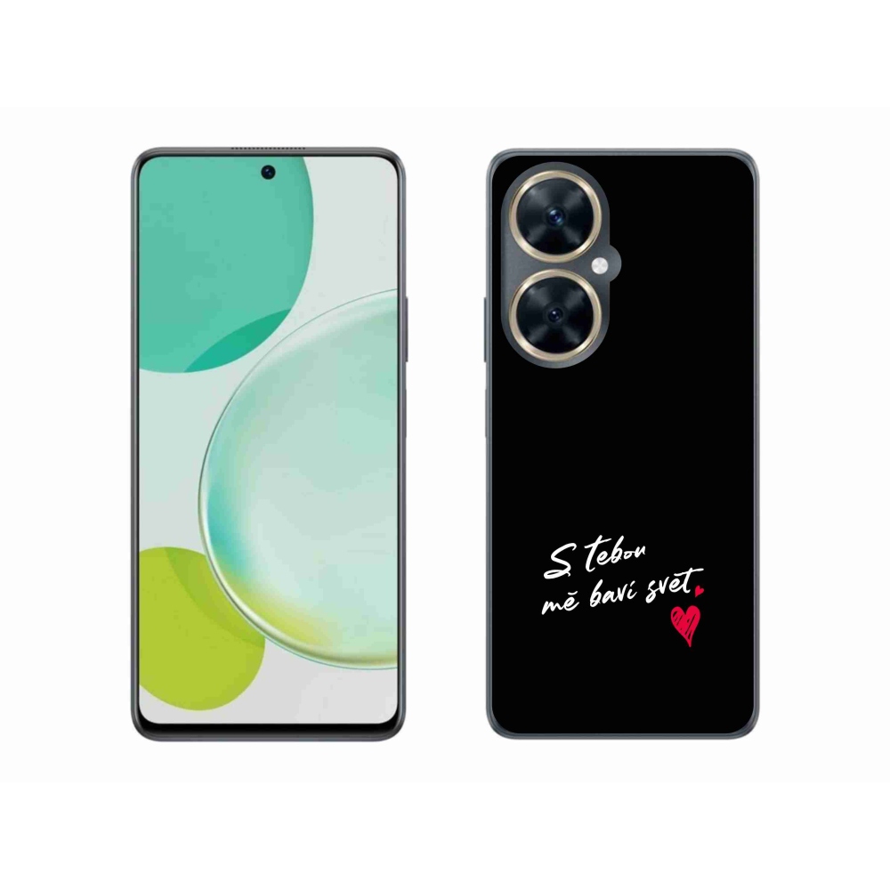 Gelový kryt mmCase na Huawei Nova 11i - zamilovaný text 1 černé pozadí