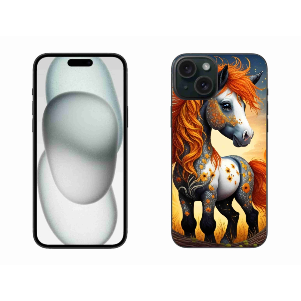 Gelový kryt mmCase na iPhone 15 Plus - barevný poník