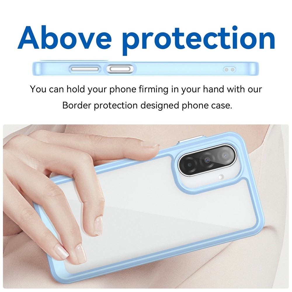 Gelový obal s pevnými zády na Samsung Galaxy A17 5G - modrý