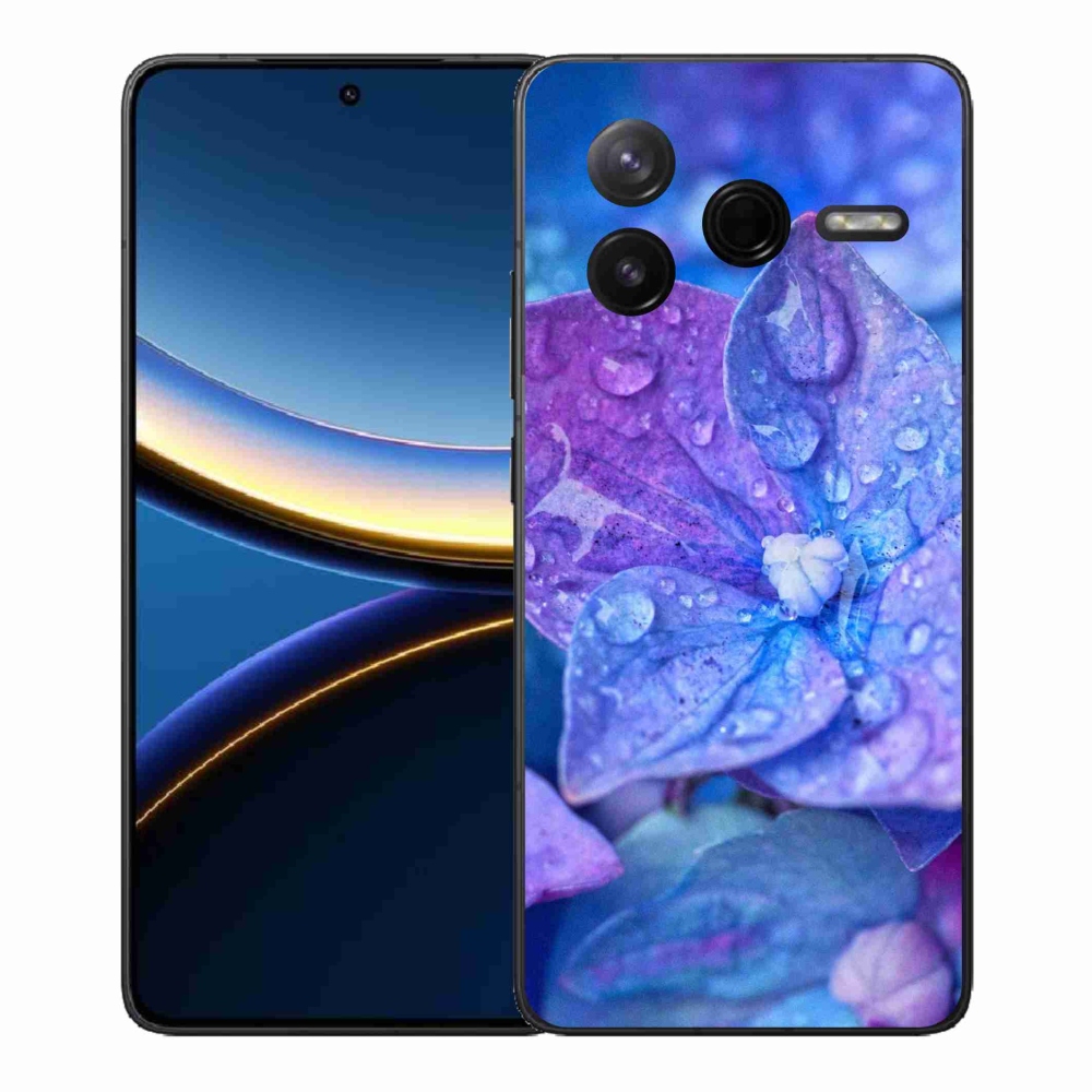Gelový kryt mmCase na Xiaomi Poco F7 Pro - fialový květ