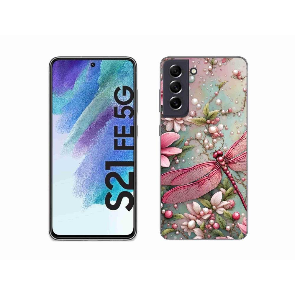 Gelový kryt mmCase na Samsung Galaxy S21 FE 5G - vážka