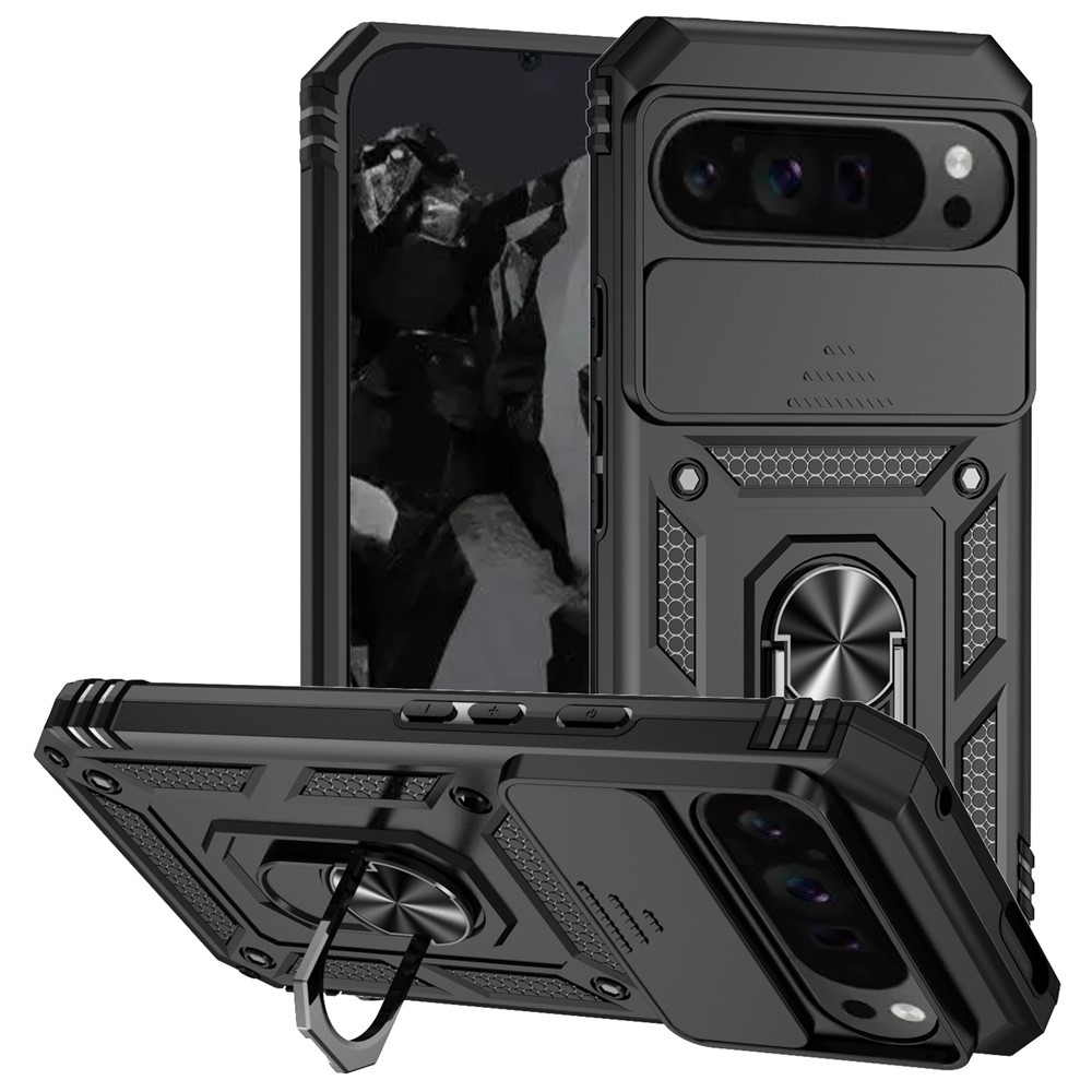 Ring odolný kryt na Google Pixel 10 Pro XL/Pixel 9 Pro XL - černý