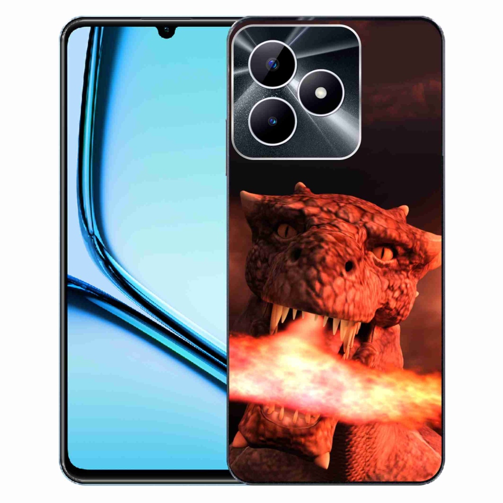 Gelový kryt mmCase na Realme Note 50 - drak
